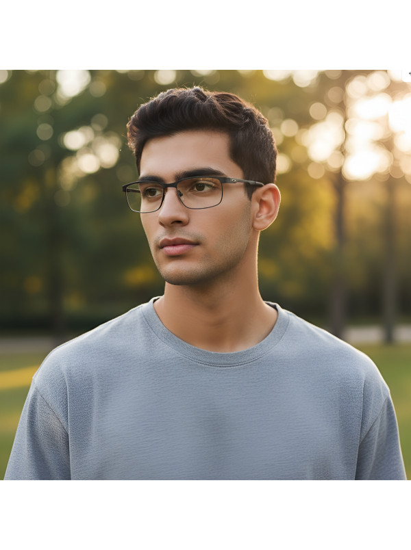 Armação de Óculos Retangular Fio Nylon OX3222 Preto